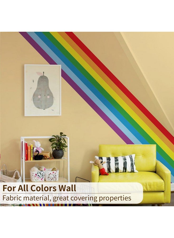 astrkiz Colorful Bold Rainbow Wall Border Stickers Peel and Stick, Self Adhesive PVC Rainbow Wall Waist Sticker Rainbow Decals for Kids Room Playroom Door, 188.98" x 15.75" - Image 5