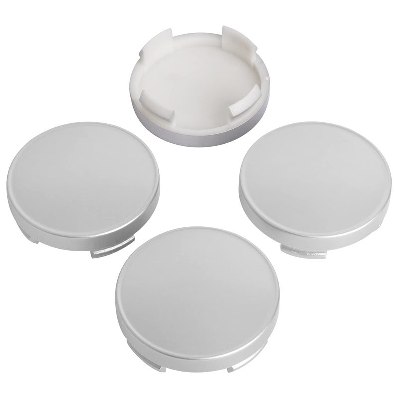 KitsPro 2.15Inch 55MM Wheel Center Caps for Ford Edge Escape Focus Fusion Rim Hub Caps 6M21 1003 AA, Pack of 4 (Silver, Outer 55MM, Inner 51MM) - Image 1