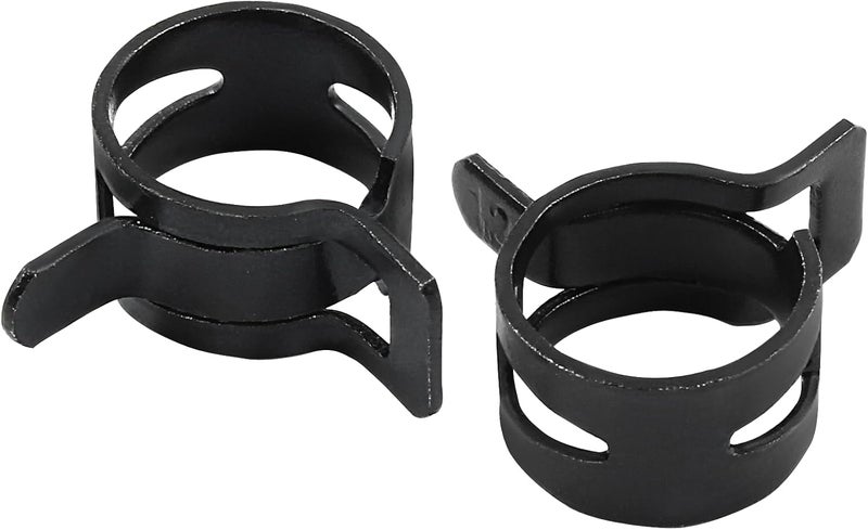 Rierdge 20 Pcs 1/2 Inch ID Spring Band Type Clamps, 12mm Fuel Hose Clamps Fasteners, Black Spring Hose Clip for Fuel Hose Line Water Pipe Air Tube Hose - Image 3