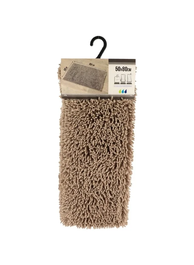 Tendance Anti-Slip Chenille Microfiber Bathroom Mat Taupe 50 x 80 cm 7742165