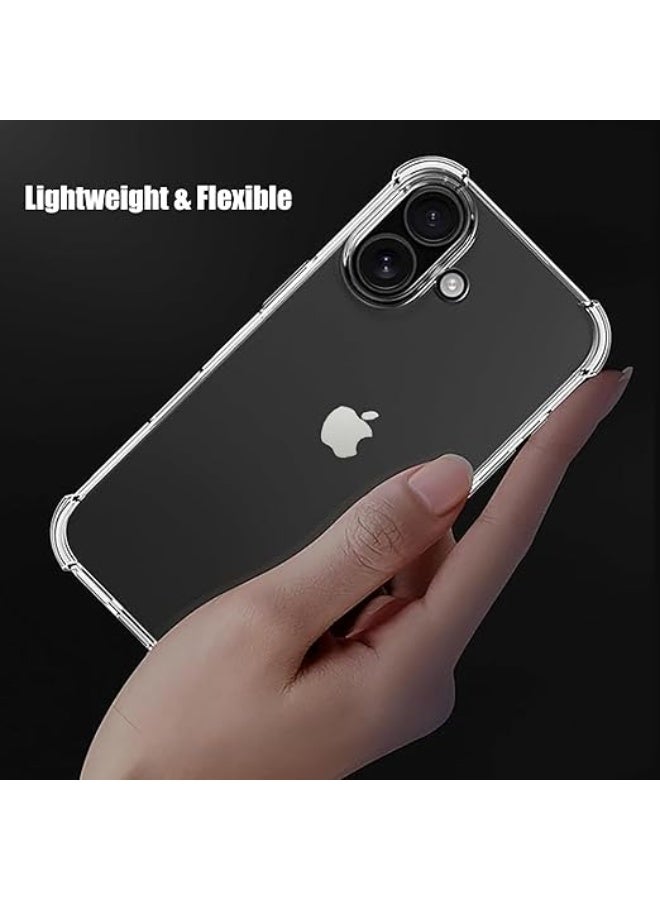 بروماس غطاء شفاف لهاتف آيفون 16 بلس – واقٍ ضد الصدمات بتصميم نحيف، حماية من الاصفرار، حواف TPU مرنة، مقاوم للخدوش - Image 4