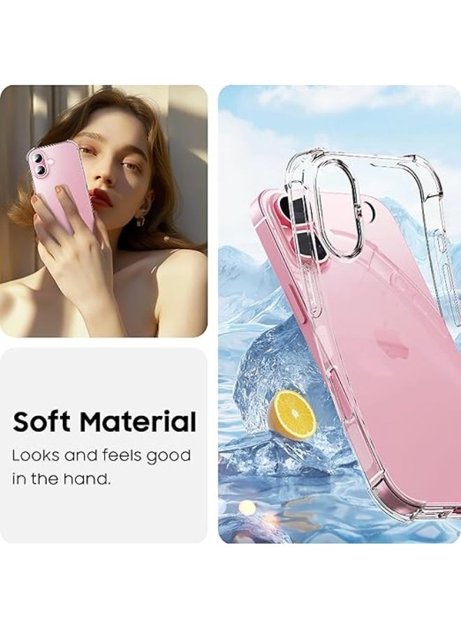 بروماس غطاء شفاف لهاتف آيفون 16 بلس – واقٍ ضد الصدمات بتصميم نحيف، حماية من الاصفرار، حواف TPU مرنة، مقاوم للخدوش - Image 3