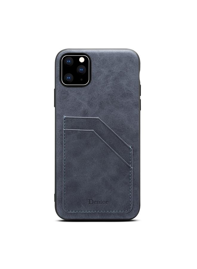 زبون جراب لهاتف iPhone 11 Pro بفتحات للبطاقات وغطاء كامل من مادة البولي يوريثان الحراري (PU+TPU) - Image 2