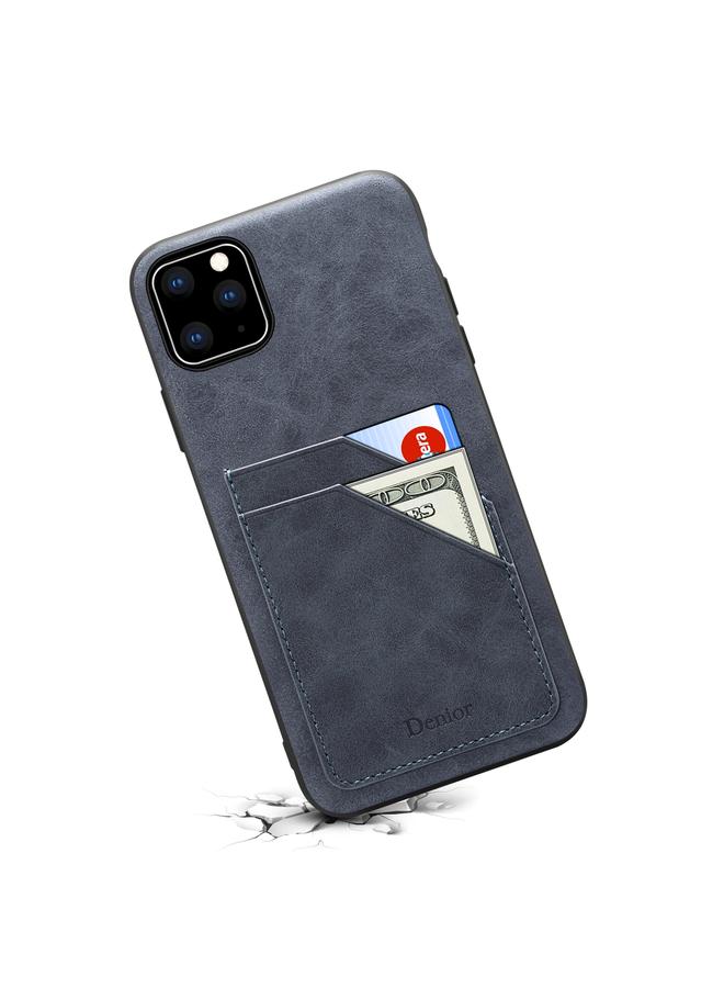 زبون جراب لهاتف iPhone 11 Pro بفتحات للبطاقات وغطاء كامل من مادة البولي يوريثان الحراري (PU+TPU) - Image 5