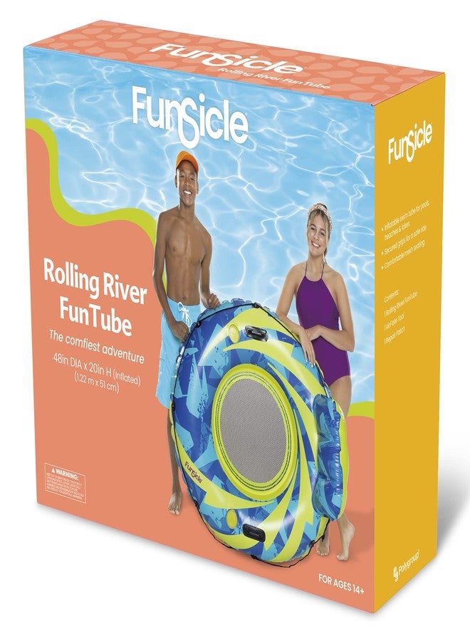 Funsicle 48in x 20in Rolling River Inflatable FunTube with 2 Cup Holders - Image 3
