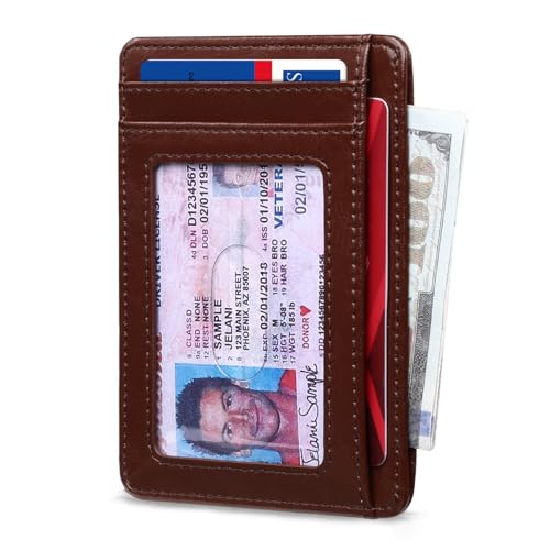 RUNBOX Slim Minimalist Front Pocket RFID Blocking Leather Wallets for Men and Women Card Holder Wallets Gifts for men - Image 2