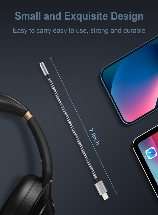 Haoano 2Pack iPhone Headphone Adapter, [Apple MFi Certified] Lightning to 3.5mm Headphone/Earphone Audio Aux Jack Adapter iPhone Aux Adapter Dongle for iPhone 14 13 12 11 Pro Max Plus Mini XR XS 8 iPad iPod - Image 5