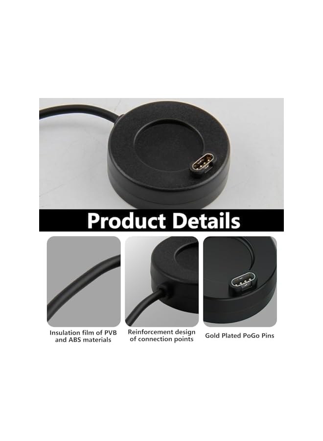 S-TOP Usb C Charging Base, Magnetic Charging Dock Compatible Fenix 8/7 Pro/7S/7X/6S/5/5 Plus??orerunner 965/955/265/255??enu 3/3S??ivoactive 5/4, Portable Foldable Cable Charger for Smartwatches - Image 4
