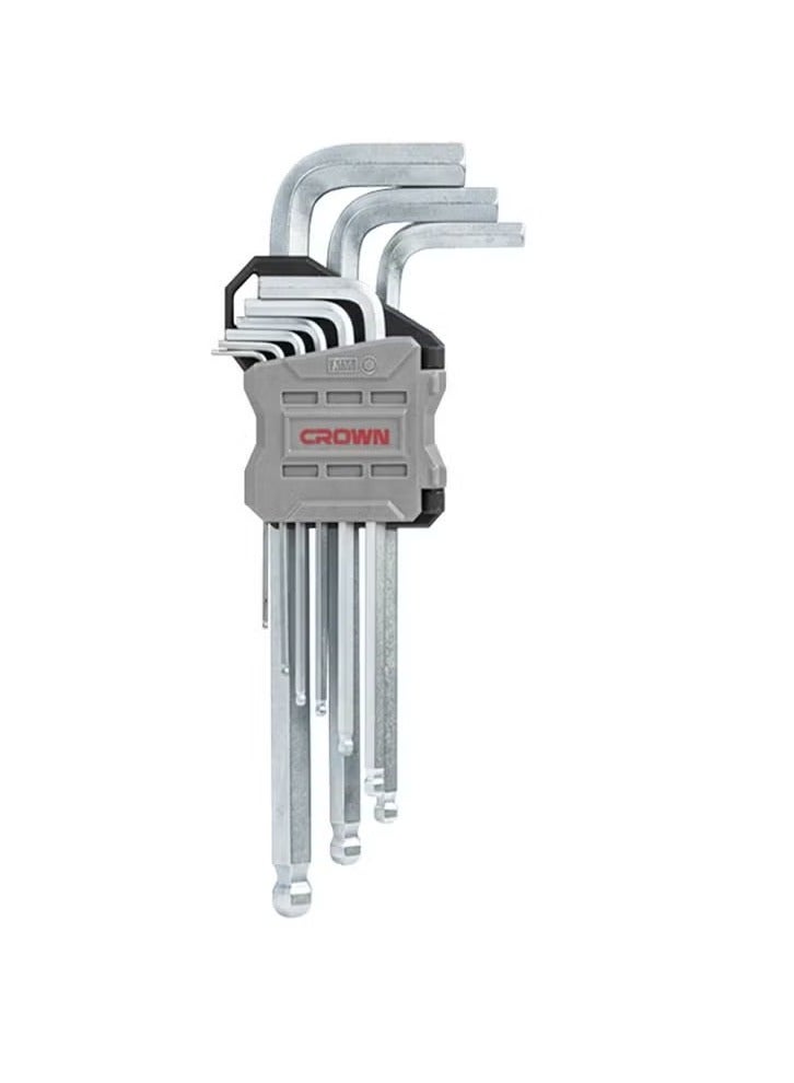 Crown Long Ball End Hex Key Set, 9 Pcs