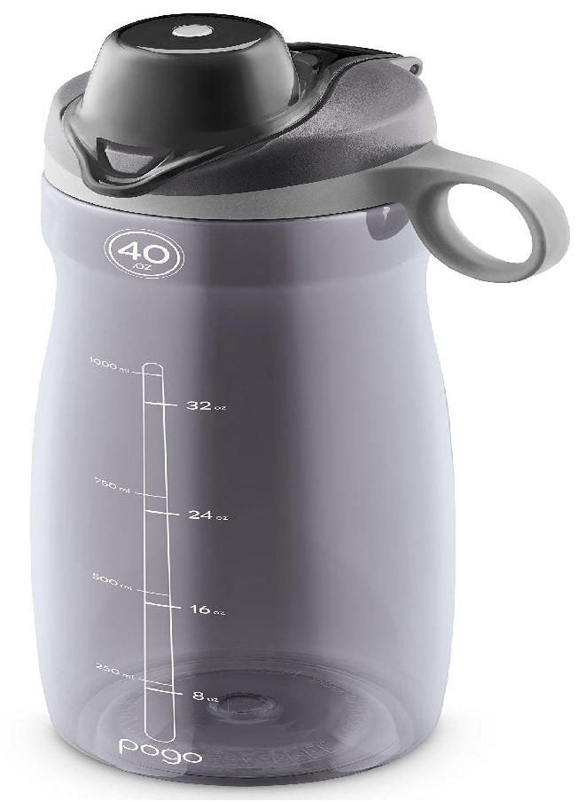 Pogo - Pogo BPA-Free Tritan Plastic Water Bottle with Chug Lid, 32 Oz, Grey - Image 1