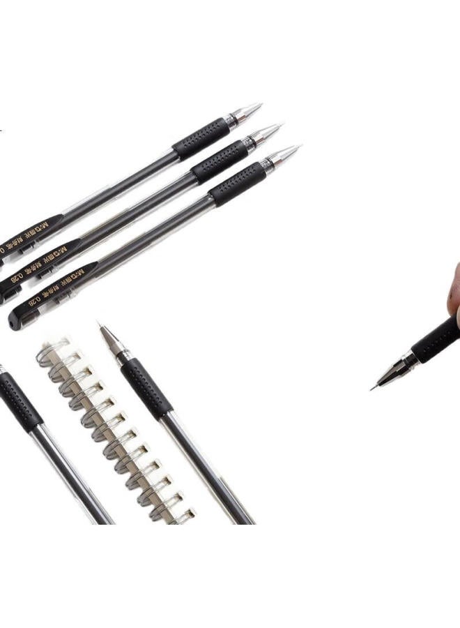 M.G M&G Stationery, Pull-Off Cap Gel Pen 0.28 Black Pen, Signing Pen, Financial Pen, Business Meeting Pen, Office Supplies, Black, 12 Pens/Box - Image 3