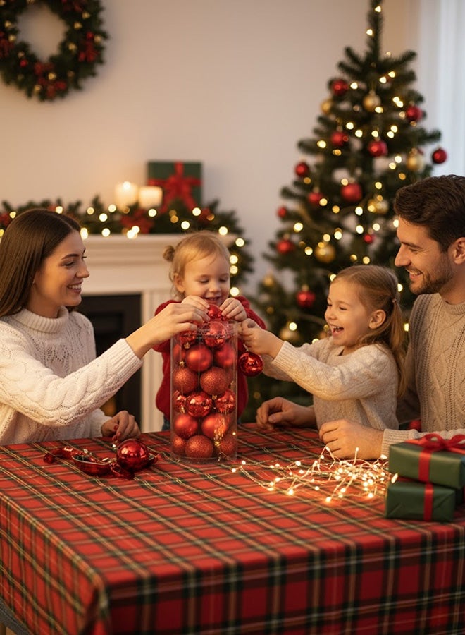 Sheen 6CM 24PCS Christmas Balls – Red - Image 4