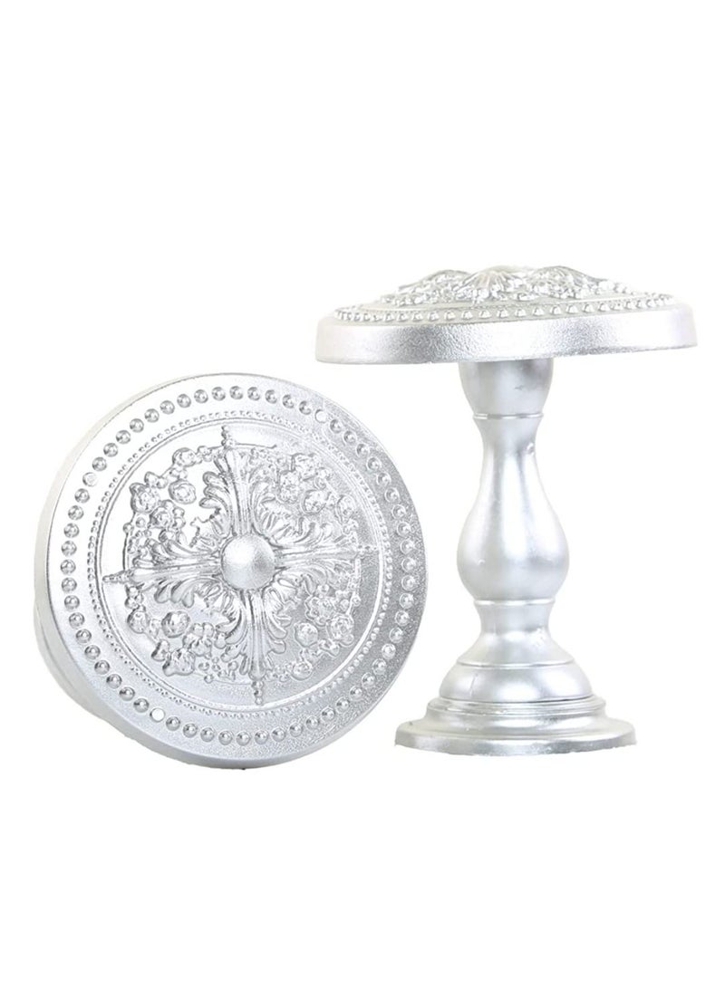 IDT 1 Pair Curtain Holdbacks Window Tie Backs Holders For Bedroom Wall Office Decor Home Sheer Blackout Drapes Blind Curtains Decorations Accessories Buckle Hooks Silver Colour - Image 2