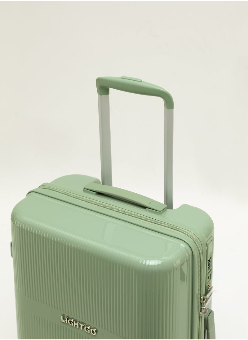 LIGHTGO - LIGHTGO 7624 tea green color 20" carry-on cabin Suitcase luggage with TSA Lock travel case YKK zipper with power bank pocket 100% PC light weight luggage - Image 1