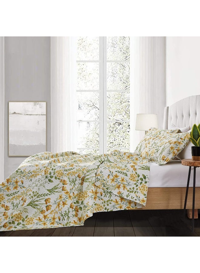 ARL HOME Floral Bedspread Coverlet King Size Quilt Set - Image 3