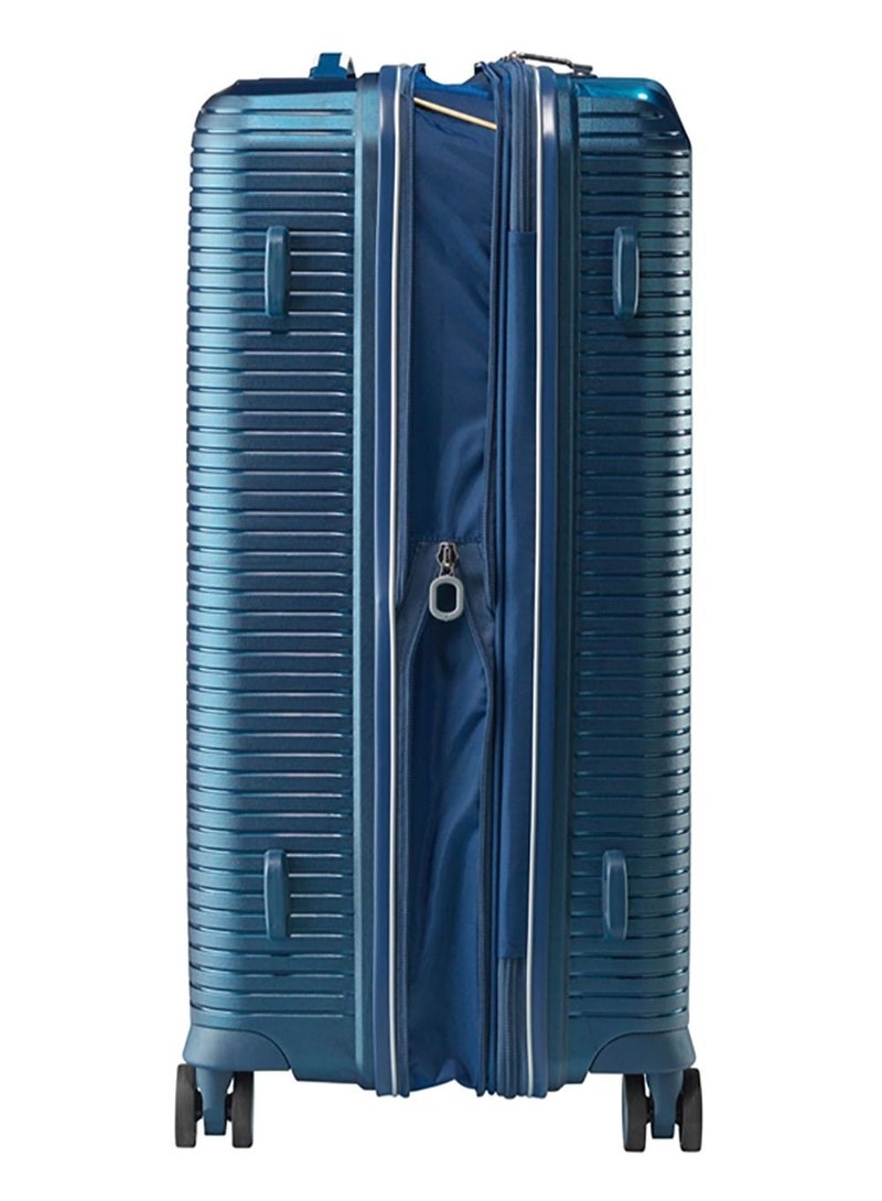 Jump Sondo Polypropylene Hard Expandable Luggage Suitcase Trolley Medium 66cm Blue - Image 4