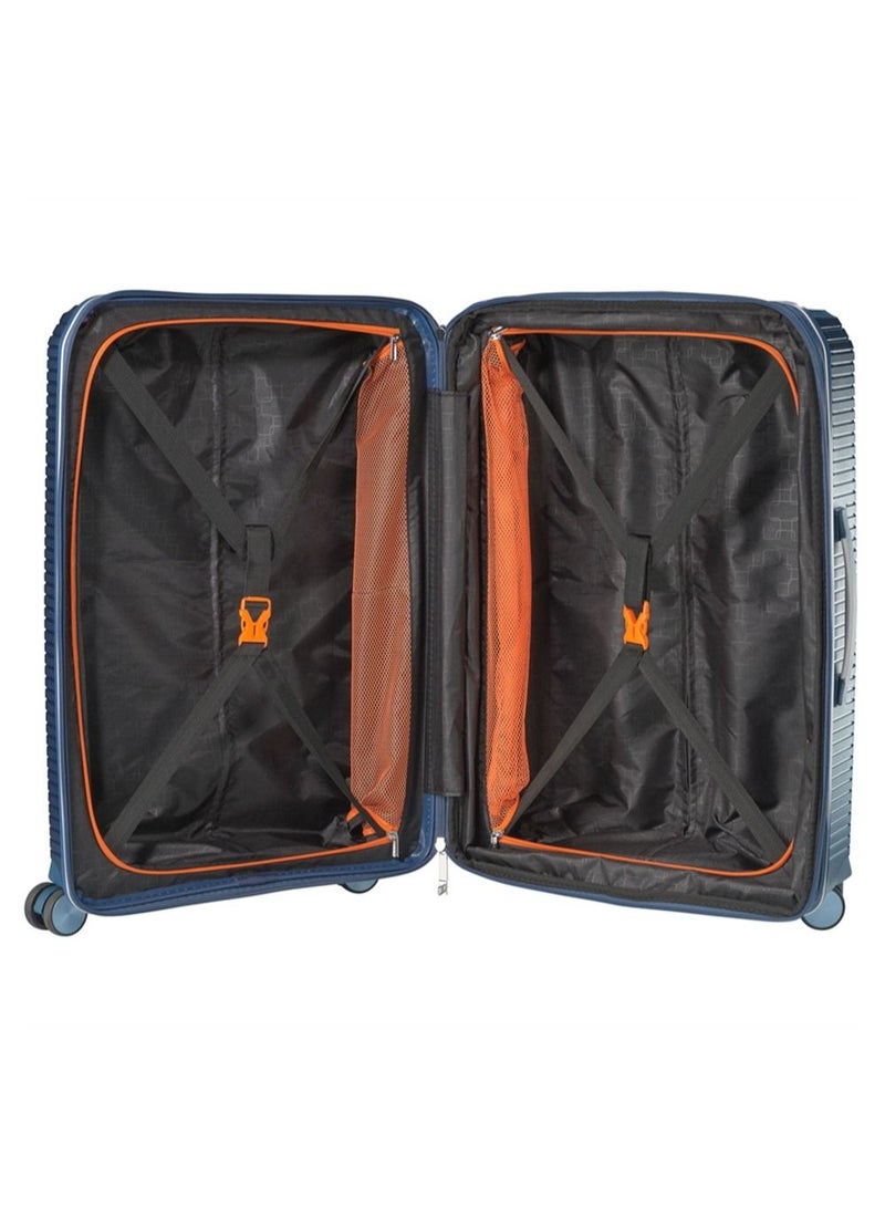 Jump Sondo Polypropylene Hard Expandable Luggage Suitcase Trolley Medium 66cm Blue - Image 5