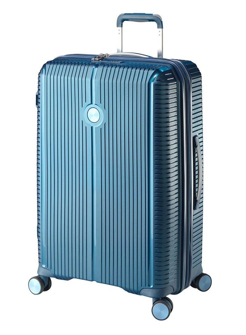 Jump Sondo Polypropylene Hard Expandable Luggage Suitcase Trolley Medium 66cm Blue - Image 1