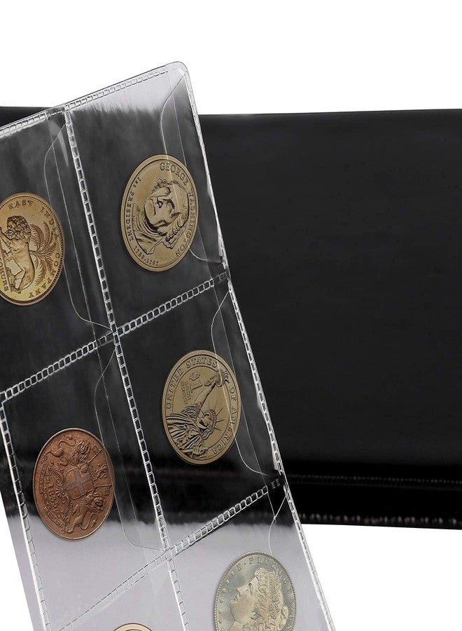 HATHIYANI 240 Pockets Coin Holder Collection Coin Storage Album Book for Collectors, Money Penny Pocket,Plastic- Black (PACK OF 1) - Image 3