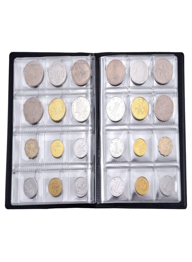 HATHIYANI 240 Pockets Coin Holder Collection Coin Storage Album Book for Collectors, Money Penny Pocket,Plastic- Black (PACK OF 1) - Image 4
