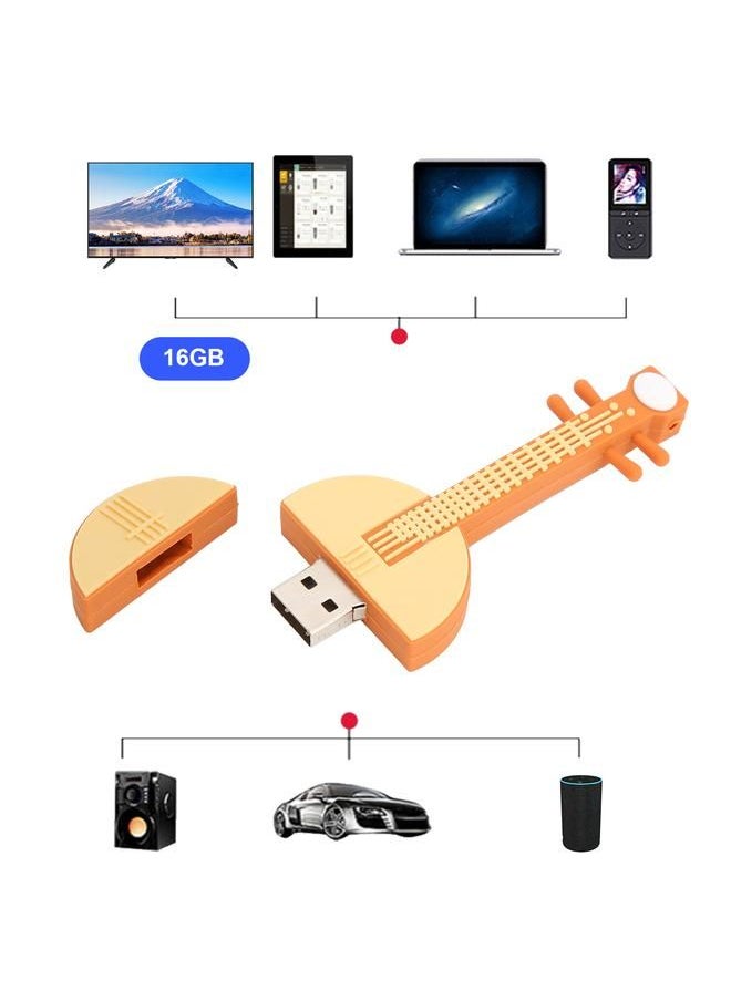 Arabest - Lute Appearance USB Stick Data Transfer Storage USB Flash Drive Computer Accessories16GB - Image 1