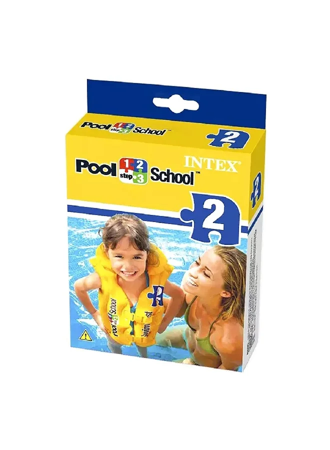 INTEX Pool School Step 2 Deluxe Inflatable Swim Vest Yellow 3.2 x 4 x 10 cm 58660
