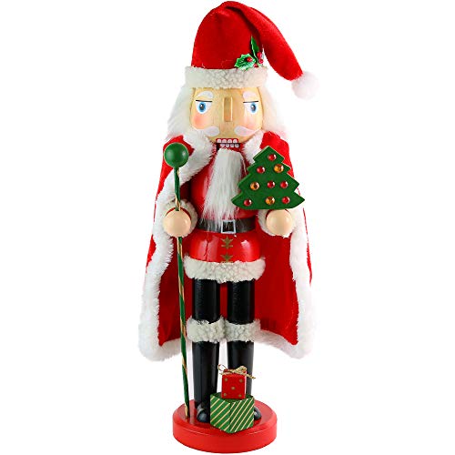 Ornativity Christmas Santa Claus Nutcracker - Holiday Wooden Xmas Nutcracker Santa Figure Home Decoration 13.5" - Image 1