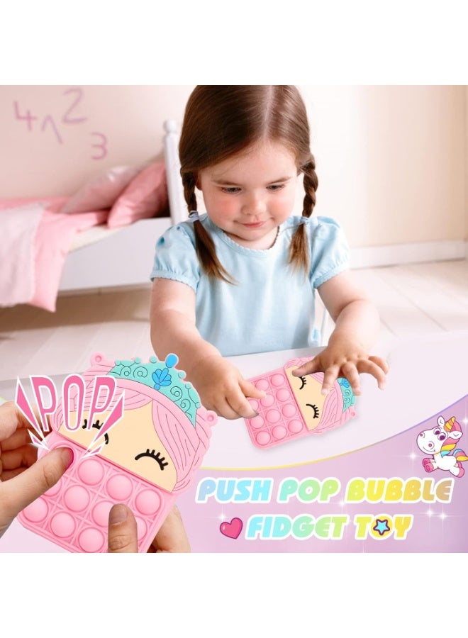 ARGT Unicorn Pop It Shoulder Bag for Girls – Silicone Pop Fidget Purse with Adjustable Strap, Pop Bubble Coin Bag & Sensory Toy for Kids - Image 5