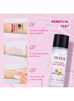 Calailis Eyelash Extension Remover, CALAILIS Eyelash Glue Remover Eyelash Adhesive Remover Gentle Non-Irritating Eyelash Remover for Lash Extensions Sensitive Eyes，Water&Oil, 50ml  - Image 4