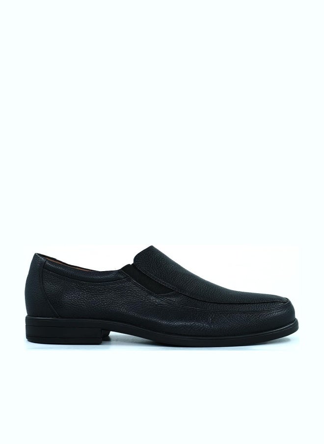 HUSH PUPPIES Black Leather Slip-On Shoes - Image 1