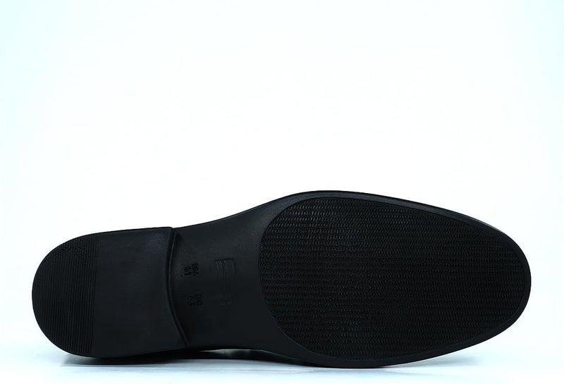 HUSH PUPPIES Black Leather Slip-On Shoes - Image 5