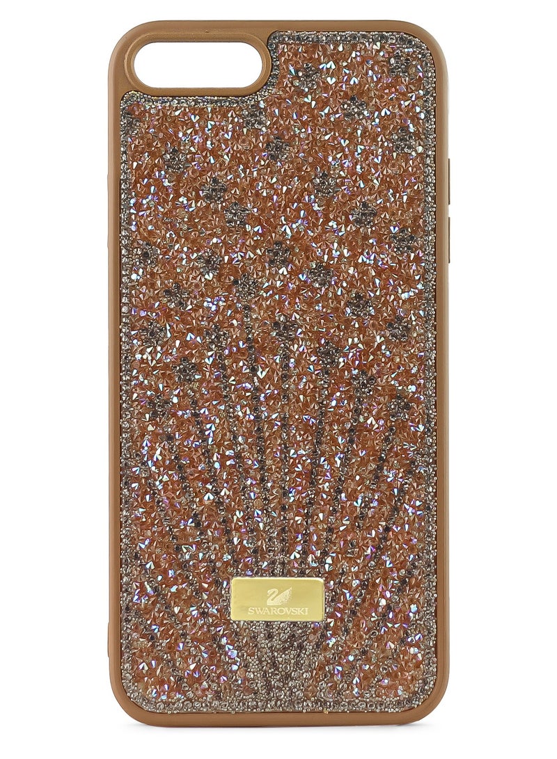 Case For iPhone 7/8 Plus Case Glitter Sparkle Diamond Crystal Bling Case with Bling Ultra Thin Lightweight Full Body Shockproof Anti-Scratch Protective Cover (Brown)