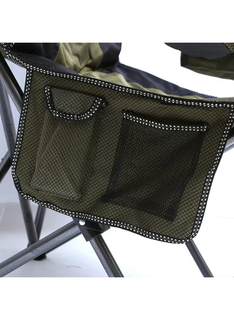 سمارت هوم طقم كراسي إسترخاء يتكون من كرسيان ، كرسي قابل للطي، كرسي نزهة، كرسي رياضي، كرسي خارجي وكرسي حديقة 85x50x50 سم يتحمل حتى وزن 200 كجم - Image 5