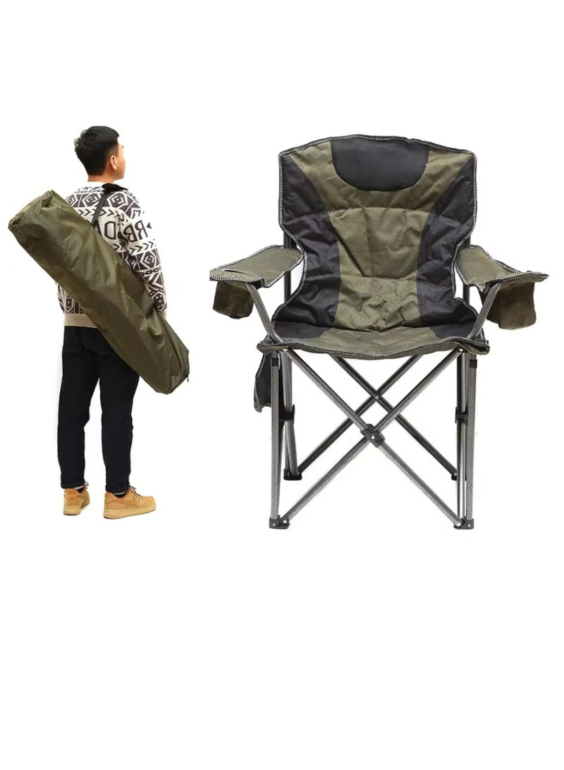 سمارت هوم طقم كراسي إسترخاء يتكون من كرسيان ، كرسي قابل للطي، كرسي نزهة، كرسي رياضي، كرسي خارجي وكرسي حديقة 85x50x50 سم يتحمل حتى وزن 200 كجم - Image 2