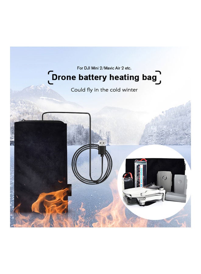 NIBEMINENT Drone Battery Heating Preservation Thermal Bag Compatible With DJI Mini 2/Mavic Air 2 15x2.8x8.8cm - Image 3