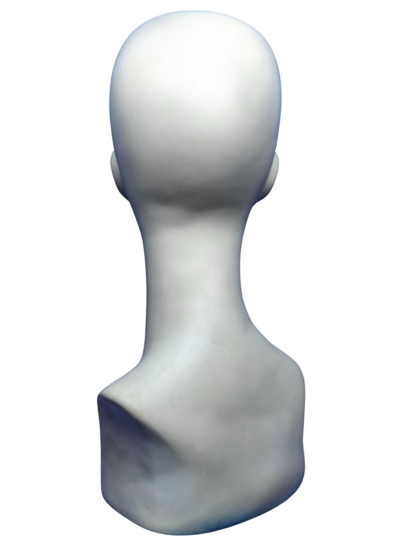 أورتوك رأس عارضة أزياء للرموش، رأس عرض مكياج أنثوي للممارسة، رأس بلاستيك لعرض الشعر المستعار، رأس عارضة أزياء صلعاء مع كتف للتدليك الشعر المستعار قبعة نظارات عرض الشعر نموذج تدريب الشعر 39 سم - Image 5