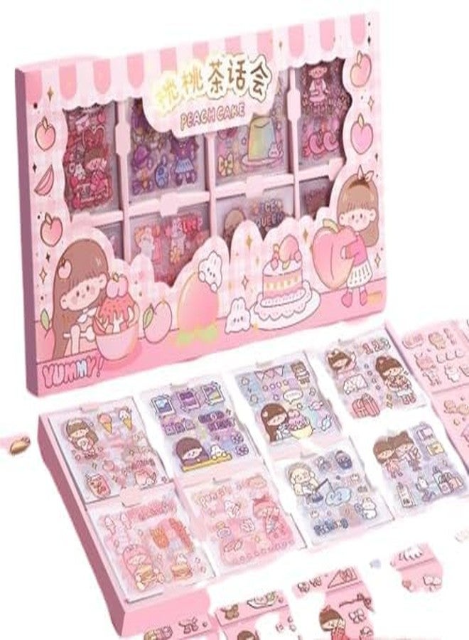 FUNLOT PVC Cute Girl Theme Kawaii Stickers - 200 Sheets Cute Washi Stickers, Japanese Style Cartoon Girls Sticker Set, Stationery Item, Journals, Scrapbooking, DIY Arts and Crafts, Removable - Image 1