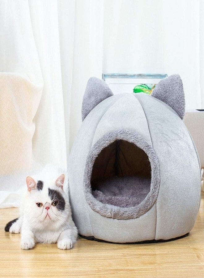 LOOKMINT Indoor Cat Bed a Large Cat Hole Suitable for Pet Houses, Equipped with Fluffy Ball Hooks and Scratch Resistant Pads/Detachable Cat Shaped Cat Bed, Breathable Indoor Cat Bed - Image 2