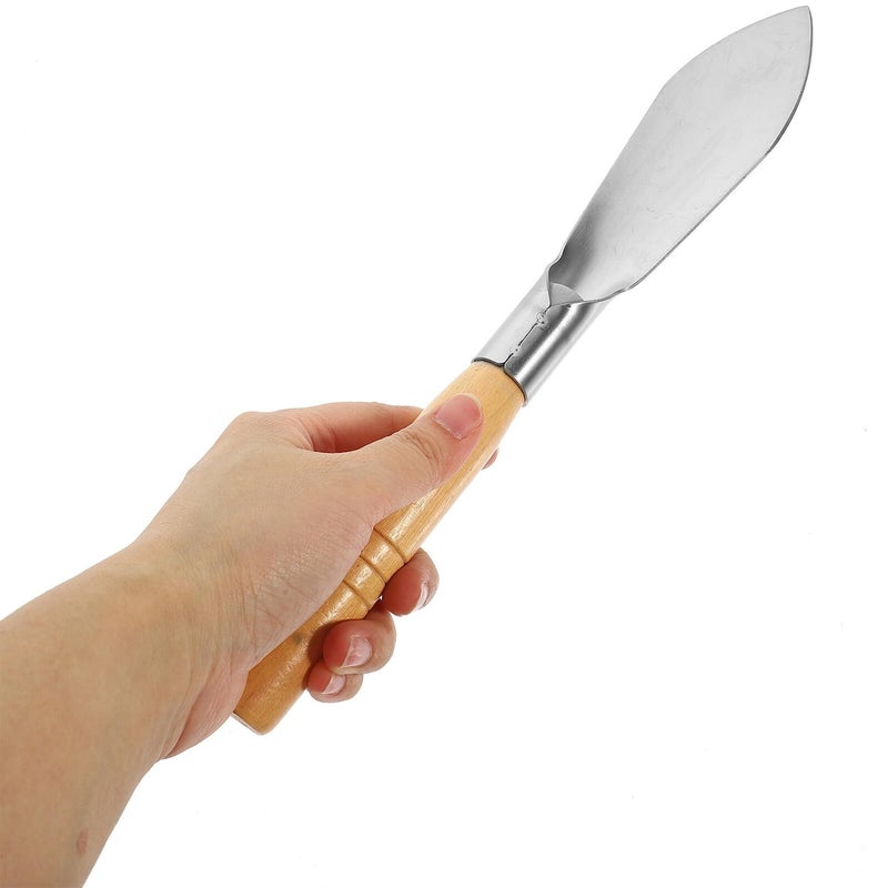 Small Garden Hand Trowel Stainless Steel Potting Shovel with Wooden Handle for Soil Digging and Planting - Image 5