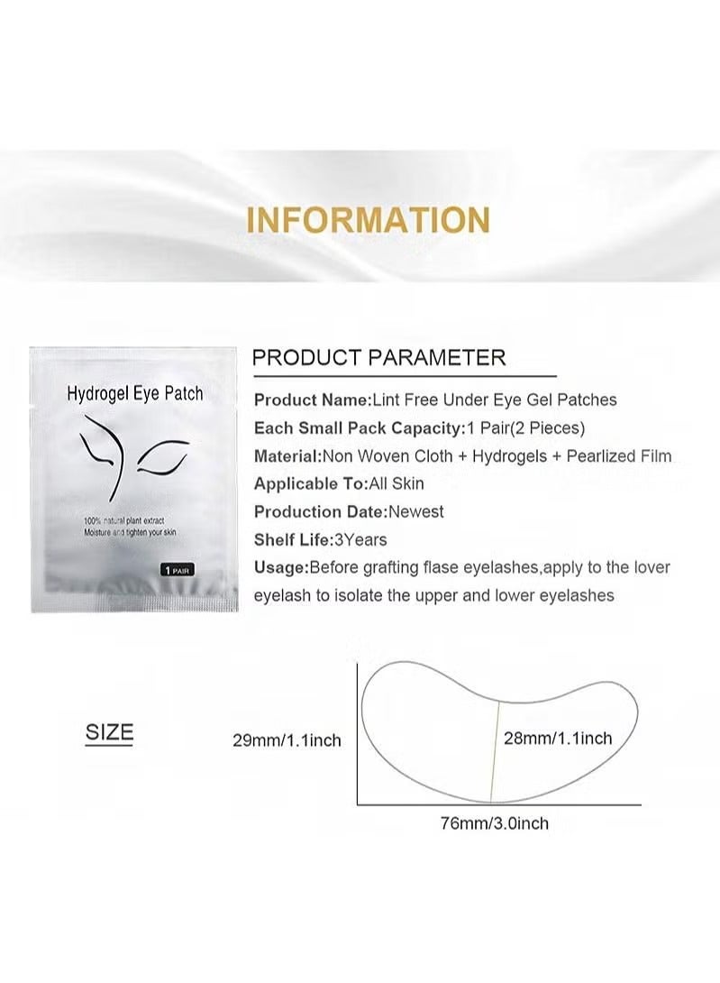 Generic Under Eye Gel Pad Eyelash Extension Pads No Shedding DIY False Eyelash Extension Makeup Eye Gel Patches (50 Pack)  - Image 4
