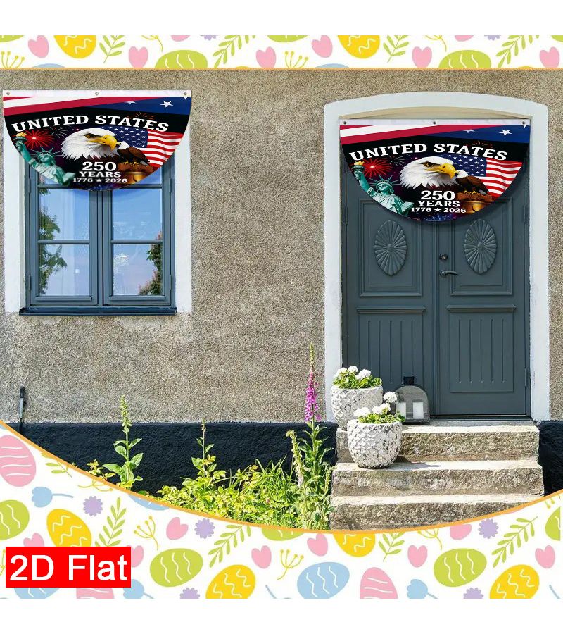 2D Flat Garden Fence Decor 45x90cm Statue Of Liberty Eagle America 250th Anniversary - Image 5
