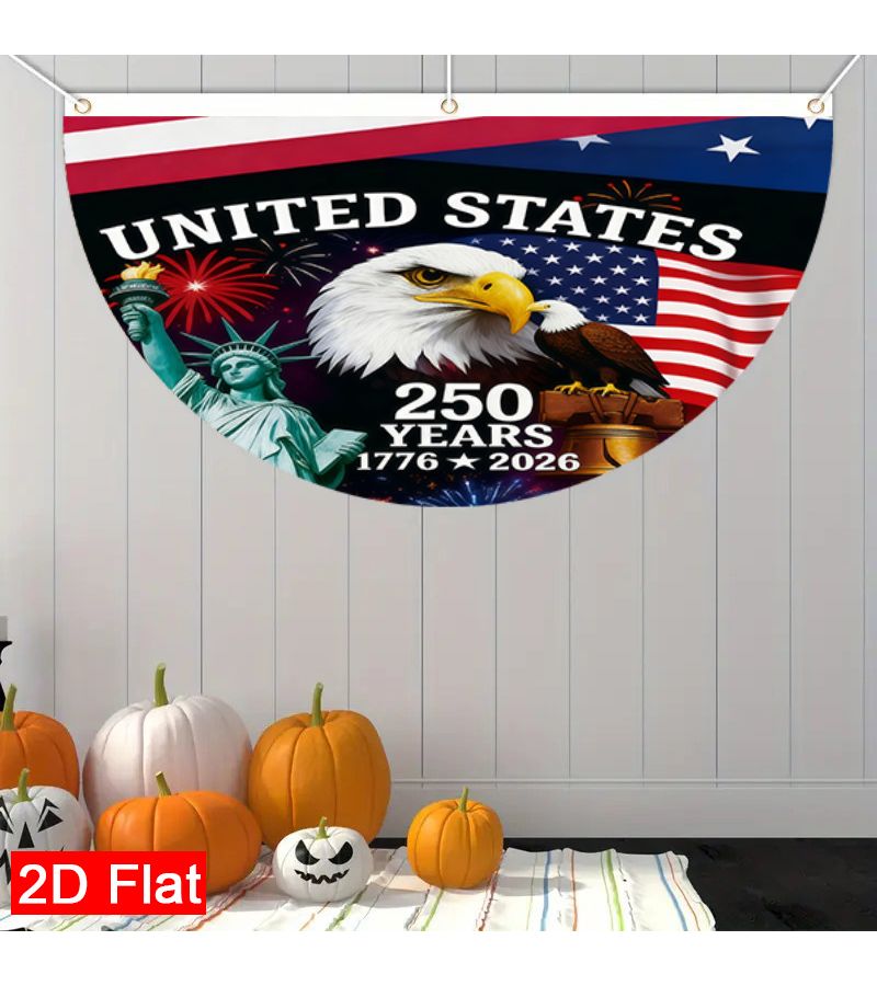 2D Flat Garden Fence Decor 45x90cm Statue Of Liberty Eagle America 250th Anniversary - Image 3