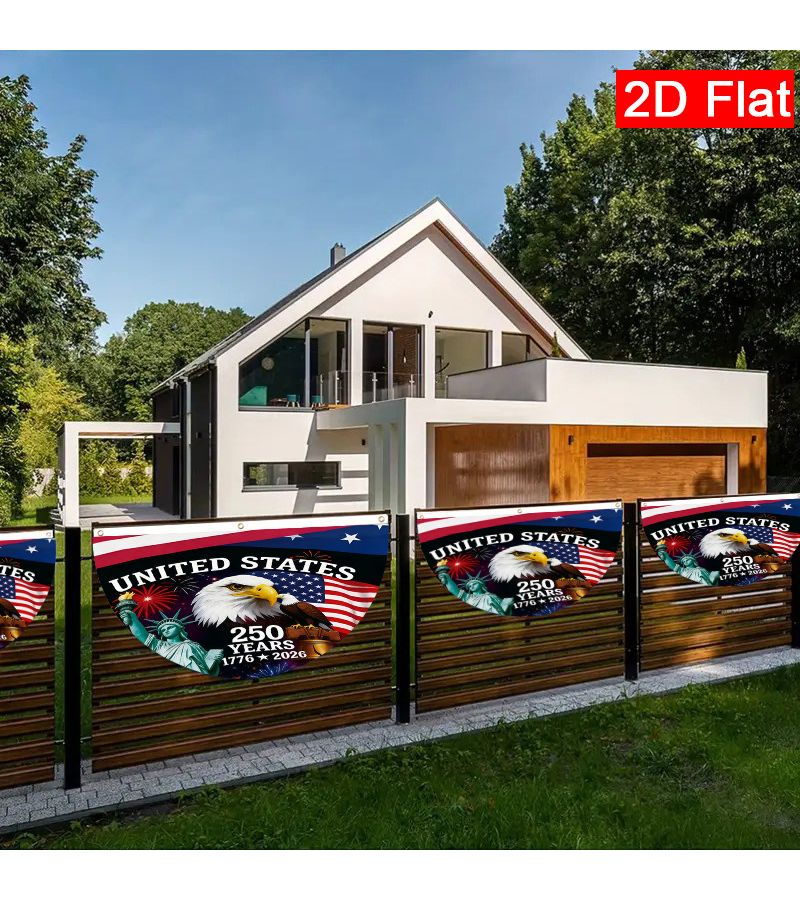 2D Flat Garden Fence Decor 45x90cm Statue Of Liberty Eagle America 250th Anniversary - Image 4
