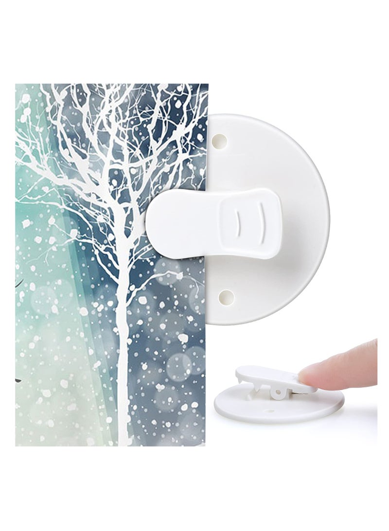 Excefore 10 Pack Shower Curtain Clips, Self Adhesive Shower Curtain Clips, Self Adhesive Shower Curtain Weight Clip, for Shower Hanging Camper Home Decoration Indoor and Outdoor - Image 4