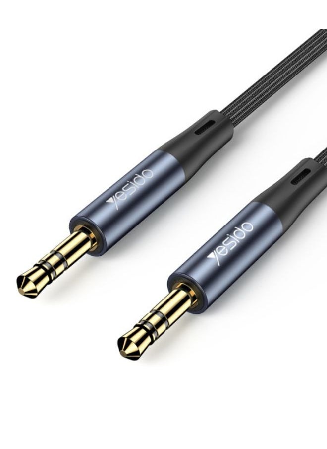 Yesido 1M Aux Cable – 3.5mm to 3.5mm Audio Jack | Nylon Braided | Universal Compatibility for Car, Speaker & Phone  - Image 1