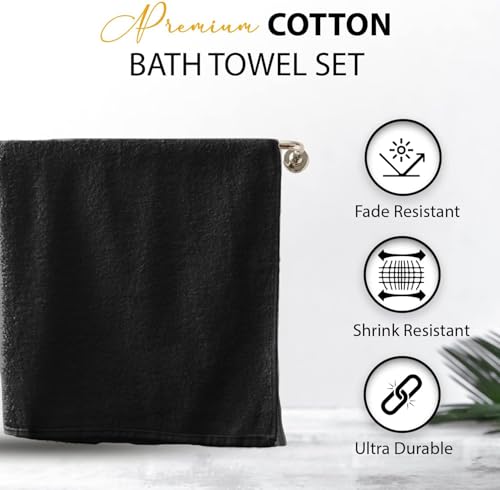 KAHAF COLLECTION 100% Cotton Bath Towels, 24x48 Pack of 6 Towels, Quick Dry, Highly Absorbent, Soft Feel Towel, Gym, Spa, Bathroom, Shower, Pool, Luxury Soft Towels (Burgundy, 24x48-6 Pack) - Image 3