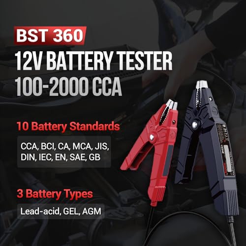 Launch Battery Tester, BST 360 Bluetooth Battery Test Clip, 12V Car Battery Tester with Charging System/Cranking Test, Auto Battery Analyzer for Cars/Trucks/RVs/Motorcycles/Boats - Image 3