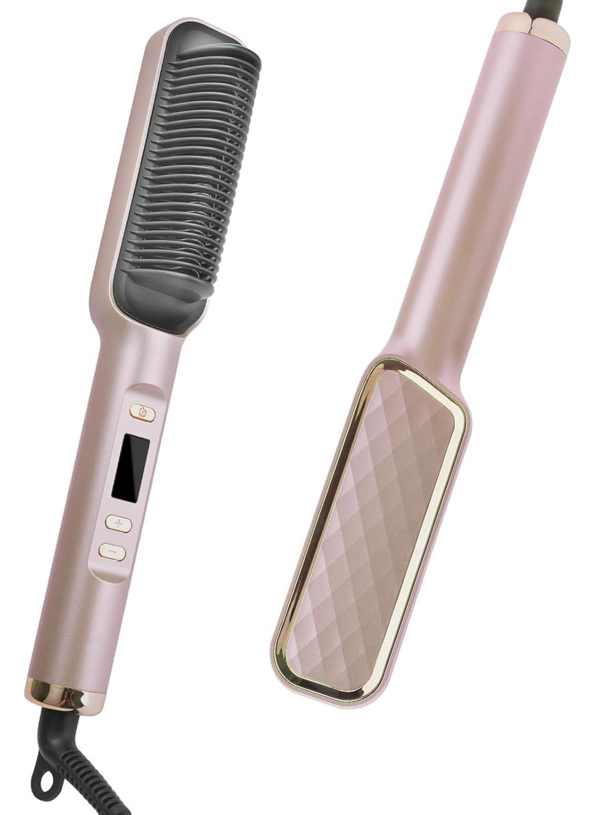 Hotodeal Hotodeal Hair Straightener Brush Ceramic Tourmaline Comb 229 Inch 20S Fast Heating AntiScald Design 4 Temp Settings Straightens  Smooths All Hair Types 