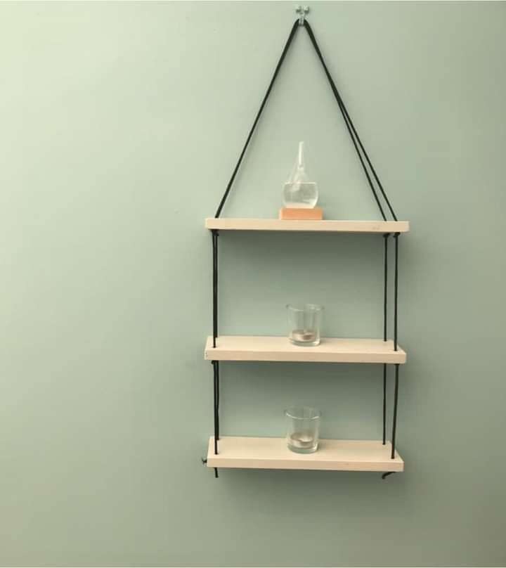 wall hanging Macrame Decor Shelves BeigeBlack - Image 1