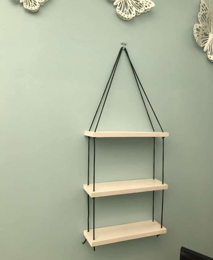 wall hanging Macrame Decor Shelves BeigeBlack - Image 3